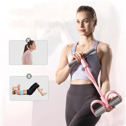 Merach Multifunction Pedal Resistance Band, Elastic Pull Rope Fitness