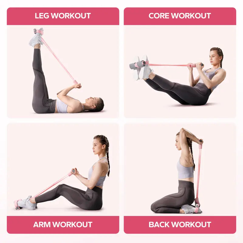 Merach Multifunction Pedal Resistance Band, Elastic Pull Rope Fitness