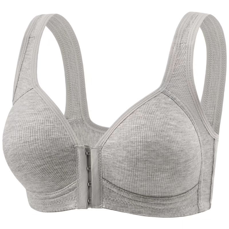 Full Cup Inner Without Steel Ring Wide Shoulder Vest Type Front Closure Bra