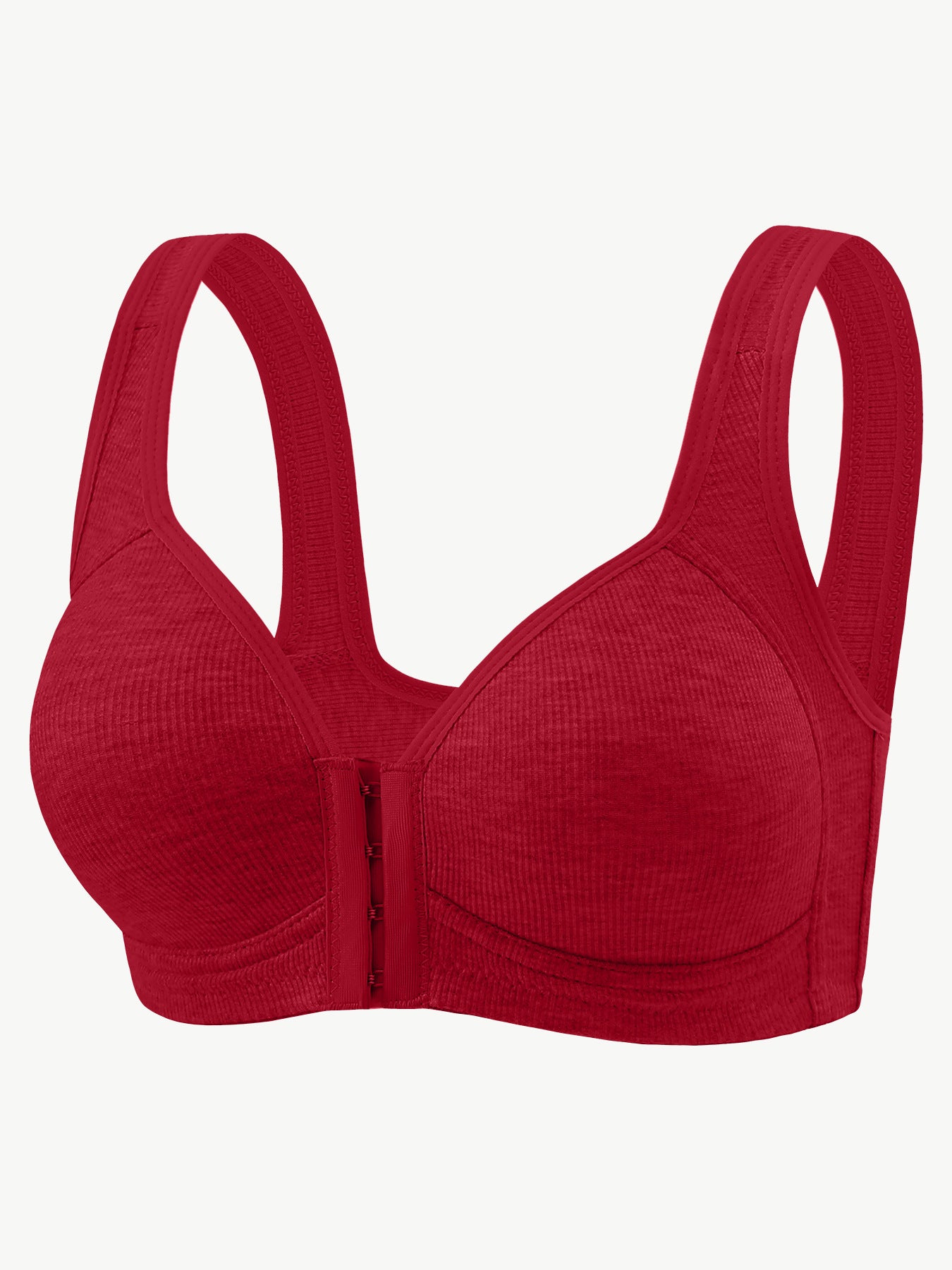 Full Cup Inner Without Steel Ring Wide Shoulder Vest Type Front Closure Bra