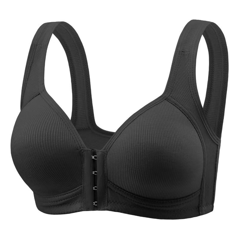 Full Cup Inner Without Steel Ring Wide Shoulder Vest Type Front Closure Bra