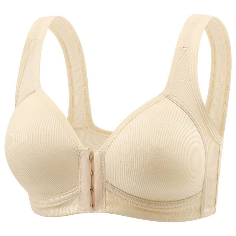 Full Cup Inner Without Steel Ring Wide Shoulder Vest Type Front Closure Bra