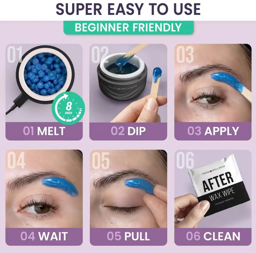 Easy to Use Nose & Brow Wax Kit for Women & Men