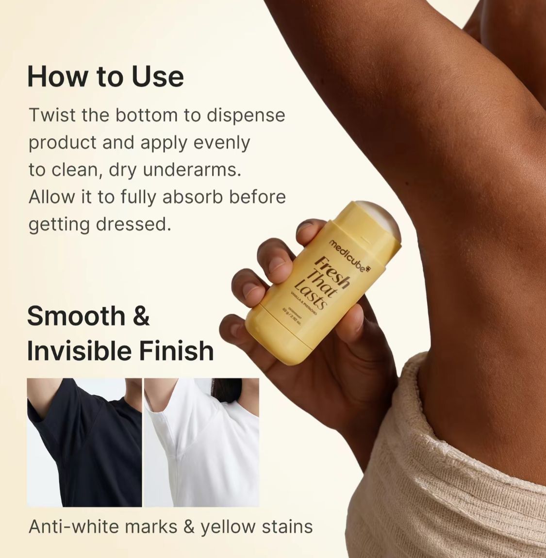 Deodorant Vanilla & Pistachio Fresh That Lasts | 24 Hour Odor Control, No Aluminum, Baking Soda, Parabens, Phthalates, Ethanol | Brightening & Smoothing for Dark Underarms with Kojic Acid & Turmeric | Korean Skincare, K-Beauty