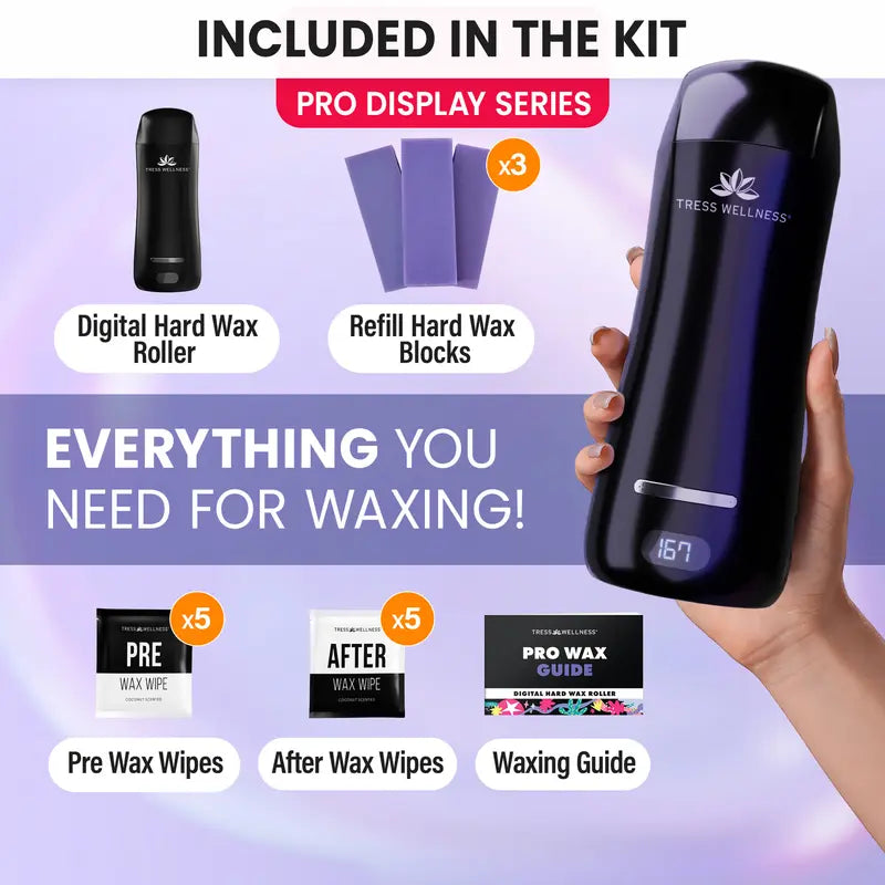 Hard Wax Roller for Body Hair Removal Roll On Wax Kit for Women Dermatologically Tested